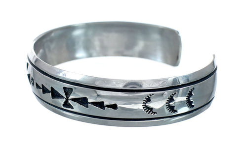 Genuine Sterling Silver Navajo Tommy And Rose Singer Cuff Bracelet NN20241